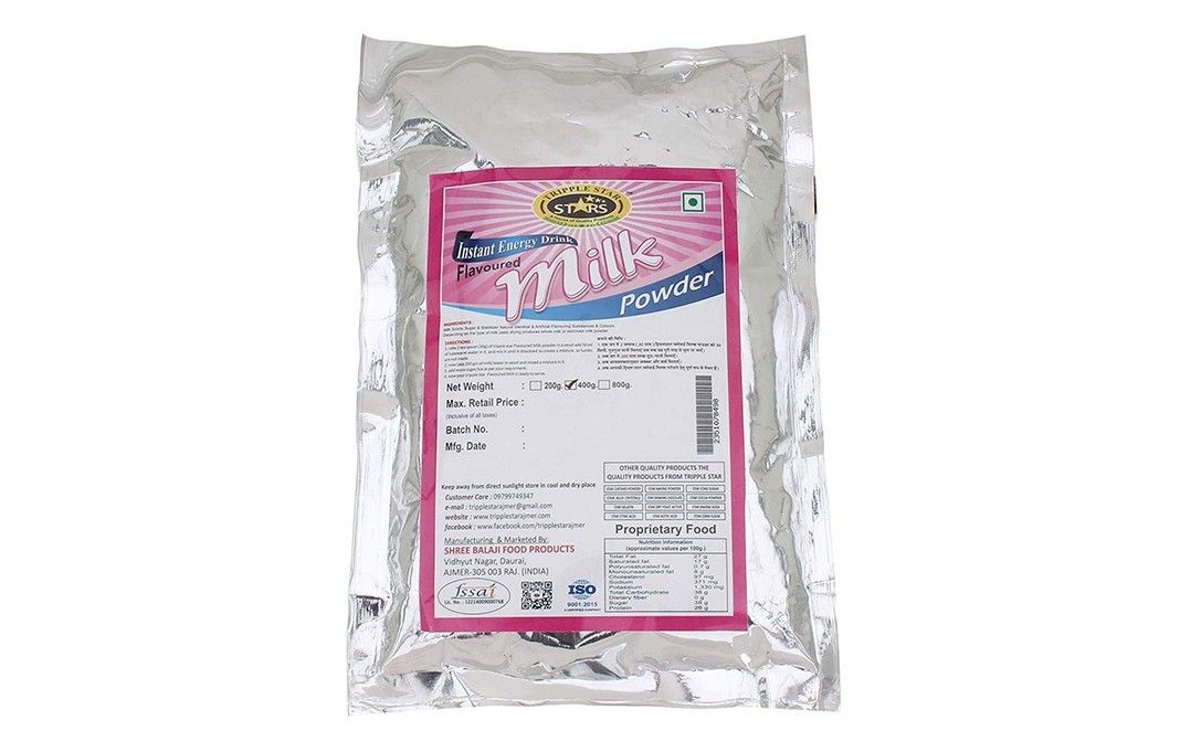 Tripple Star Flavoured Milk Powder    Pack  400 grams